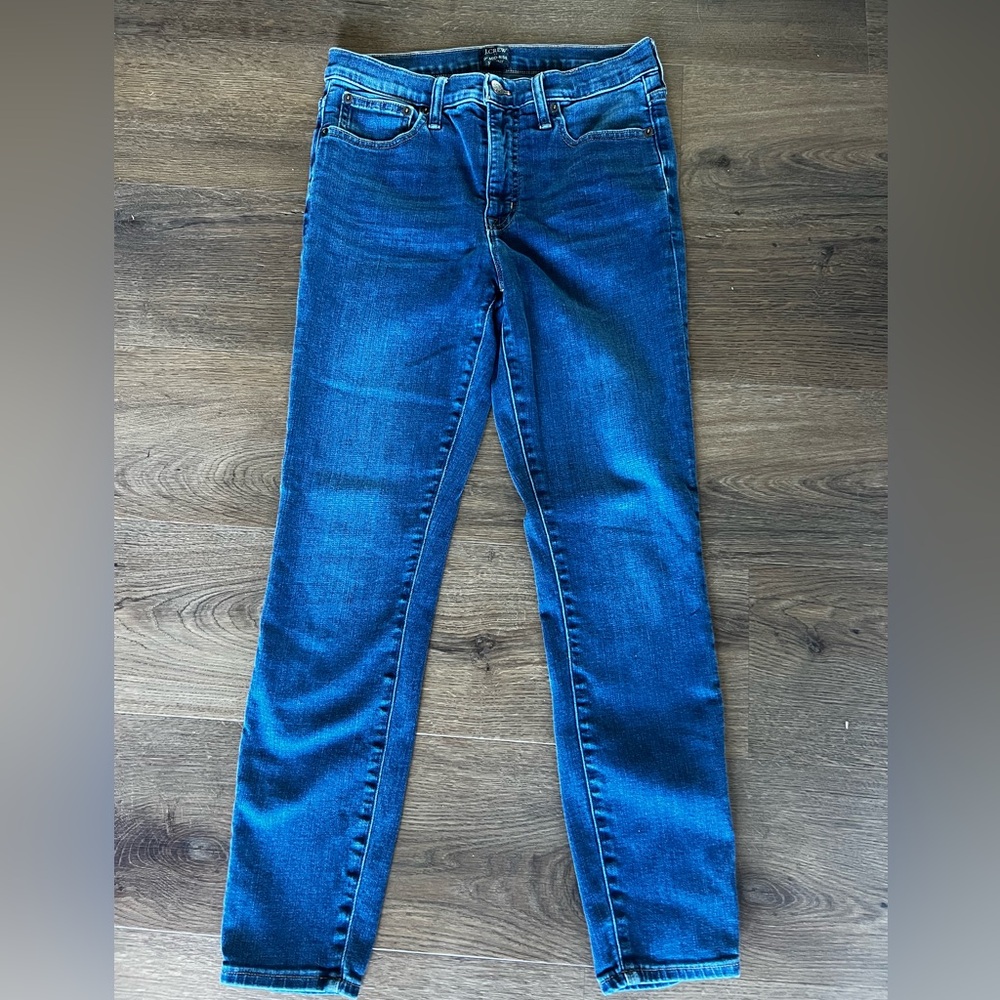J. Crew Women's 9 inch Mid Rise Skinny Denim Blue Jeans size 27 - Picture 2 of 7